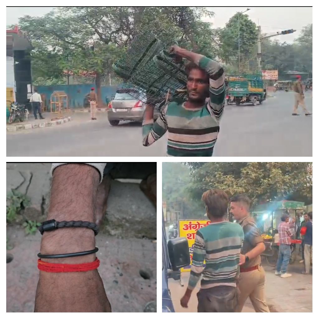 Aligarh News:कलावा पहनकर चोरी कर रहा पकड़ा गया युवक माज़ीद 